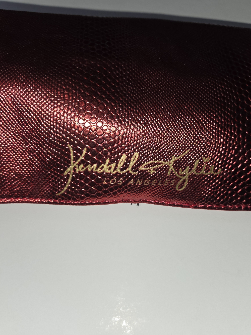 Kendall & Kylie Metallic Red Clutch Bag